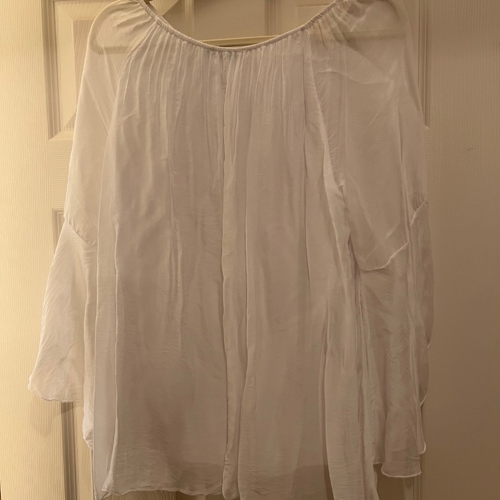 White Silky Blouse - Picture 2 of 2